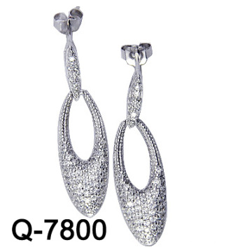 Fashion 925 Silver Micro Pave Dangle Earring (Q-7800. JPG)